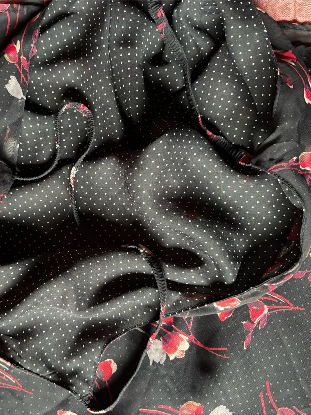Vintage 90s Black Floral Midi Slip Dress- Size 14- Whimsigoth - Picture 9 of 10